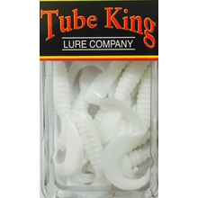 Tube King Curl Tail Grub 10 pk. White