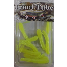 1" Trout Tube 10 pack - Chartreuse Glow