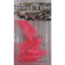 1" Trout Tube 10 pack - Pink Glow