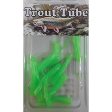1" Trout Tube 10 pack - Lime Glow