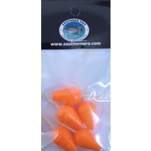 1/2" Orange Peg Floats  5 Pack