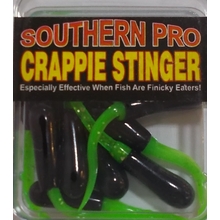 1.5 Crappie Stinger 10 pack Black/Lime Spk.