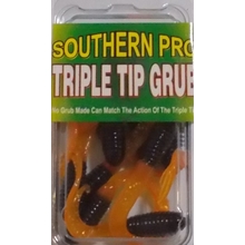 Triple Tip Grub 10 pack Black/Orange